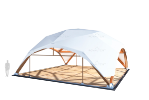 Деревянный шатер QUADRO RT 121/11 с размерами 11x11 м. вмещает до 80 чел.