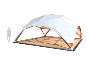 Деревянный шатер QUADRO RT 36/6 с размерами 6x6 м. вмещает до 24 чел.