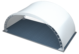 Арочный шатер ARCH GATE RT50/10/5 с размерами 10x5 м. вмещает до 25 чел.