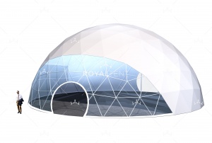 Сферический шатер SPHERE RT200D16 с размерами 16x16 м. вмещает до 100 чел.