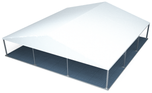Классический шатер CLASSIC EVENT RT225/15/5 двускатной крышей с размерами 15x15 м. вмещает до 112 чел.