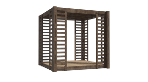 RT Wood Cube 9/3x3 с размерами 3x3 м. вмещает до 18 чел.