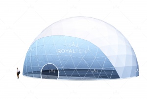 Сферический шатер SPHERE RT380D22 с размерами 22x22 м. вмещает до 190 чел.