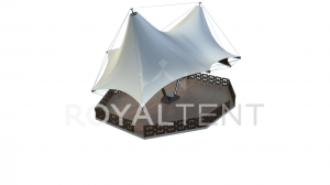 Эксклюзивный шатер Мембрана 2Б с размерами 15x12м м. вмещает до 112 чел.