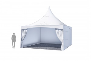 Классический шатер CLASSIC EVENT RT25/5 с размерами 5x5 м. вмещает до 12 чел.