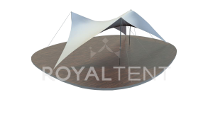 Эксклюзивный шатер Парус 2 с размерами 15x7 м. вмещает до 52 чел.