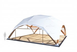Деревянный шатер WOOD RT 144/12 с размерами 12x12 м. вмещает до 96 чел.