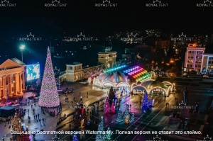 Строительство мобильного катка на центральной площади города Ставрополь