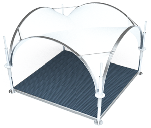 Арочный шатер ARCH EVENT RT25/5 с размерами 5x5 м. вмещает до 12 чел.
