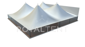 Эксклюзивный шатер Мембрана 4 с размерами 24x24 м. вмещает до 288 чел.
