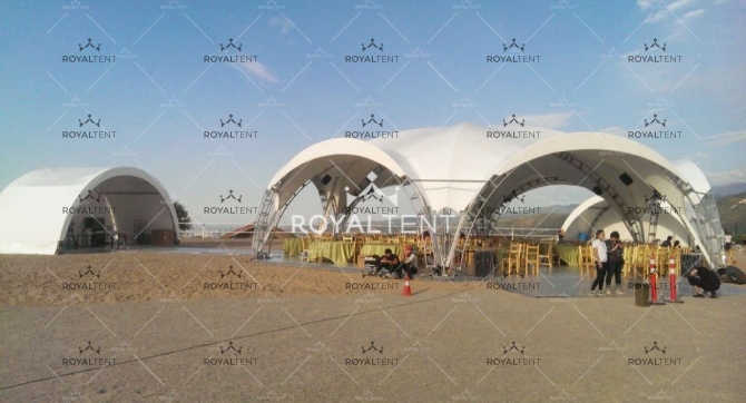 Аренда арочных шатров для «Pony Club», г. Астана.