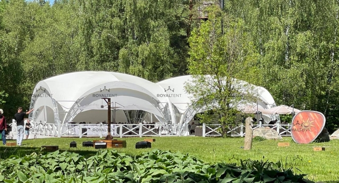 Производство 200м2 конструкций серии ARCH DUNE для парка событий "Салют" в Домодедово, г. Москва