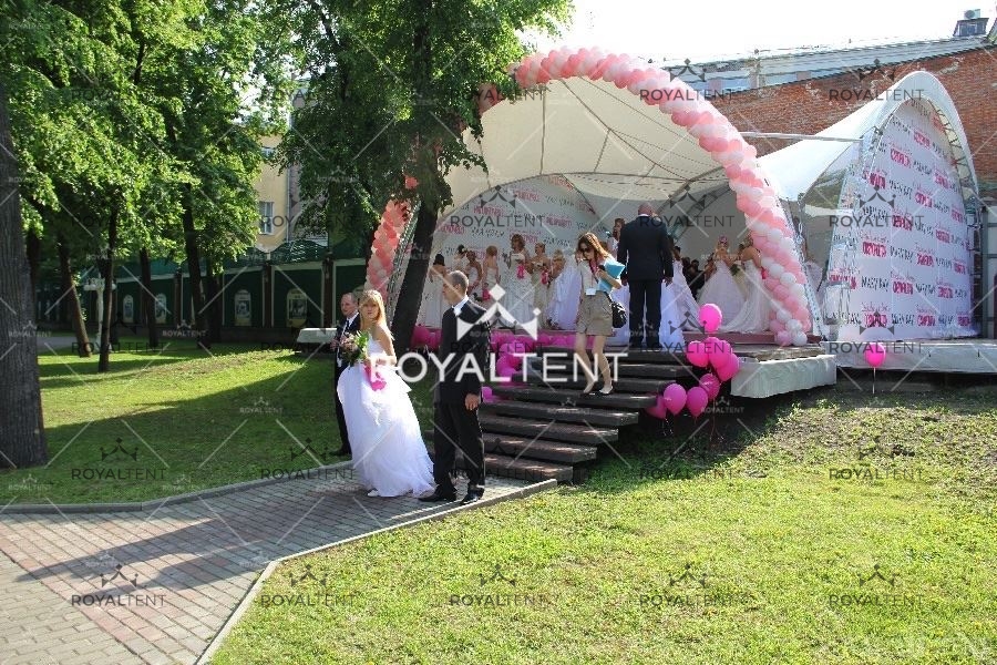 Аренда арочного шатра для проведения мероприятия «Сбежавшие невесты Cosmopolitan».