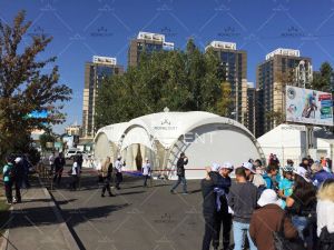 Аренда арочного шатра для международной профессиональной велогонки “Тур Алматы 2015”.