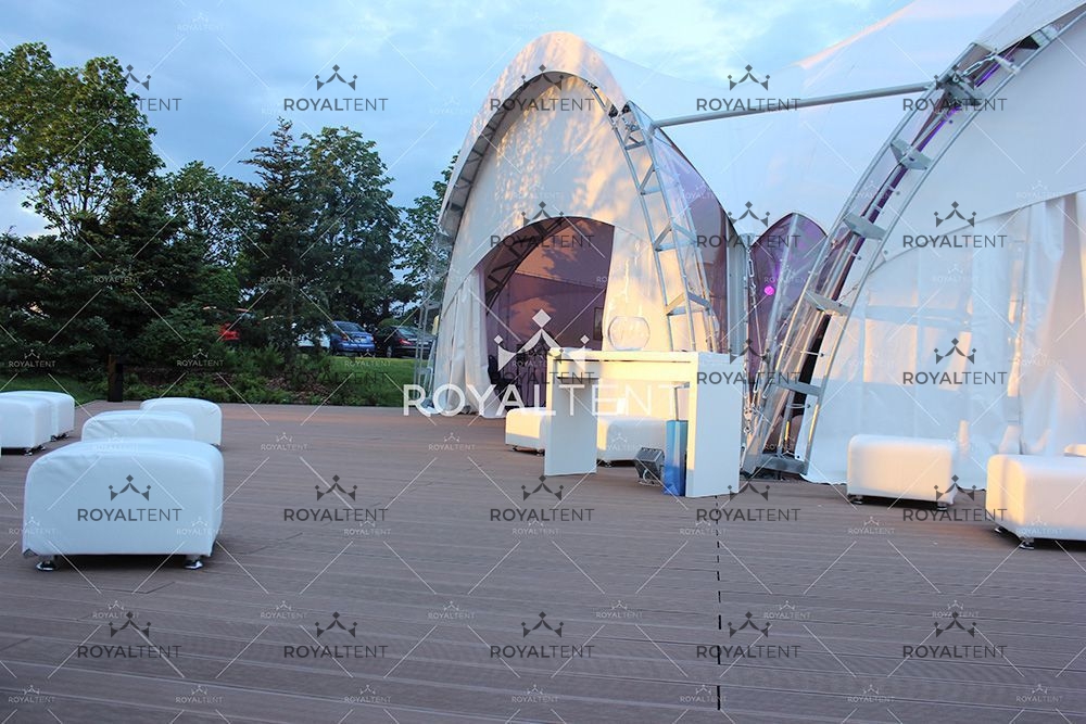 Продажа арочного шатра площадью 960 м2 для садового центра «Imperial Garden».