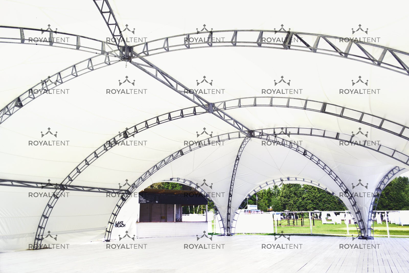 Производство шатра на территории базы отдыха «Круглое озеро» с 2014 по сентябрь 2022 года