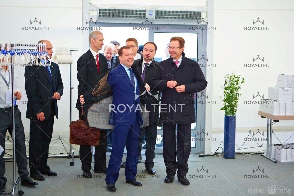 Аренда арочного шатра для церемонии начала строительства первого в России завода Volkswagen