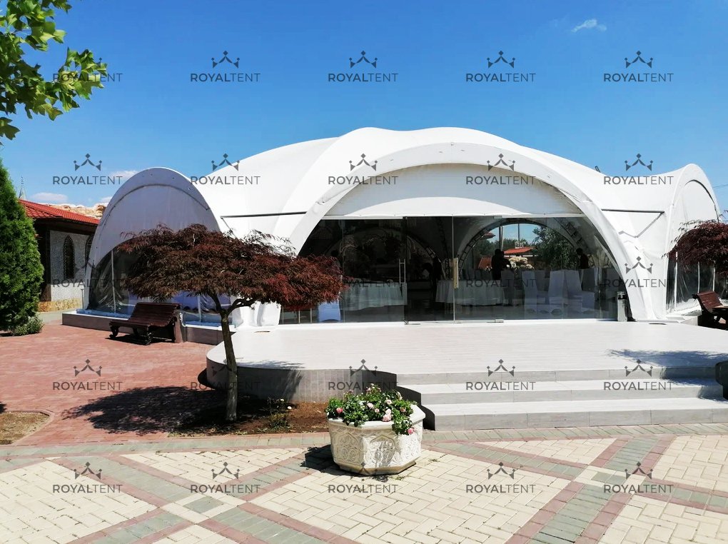 Строительство шатра для ресторана «Сарабуз» г. Симферополь.