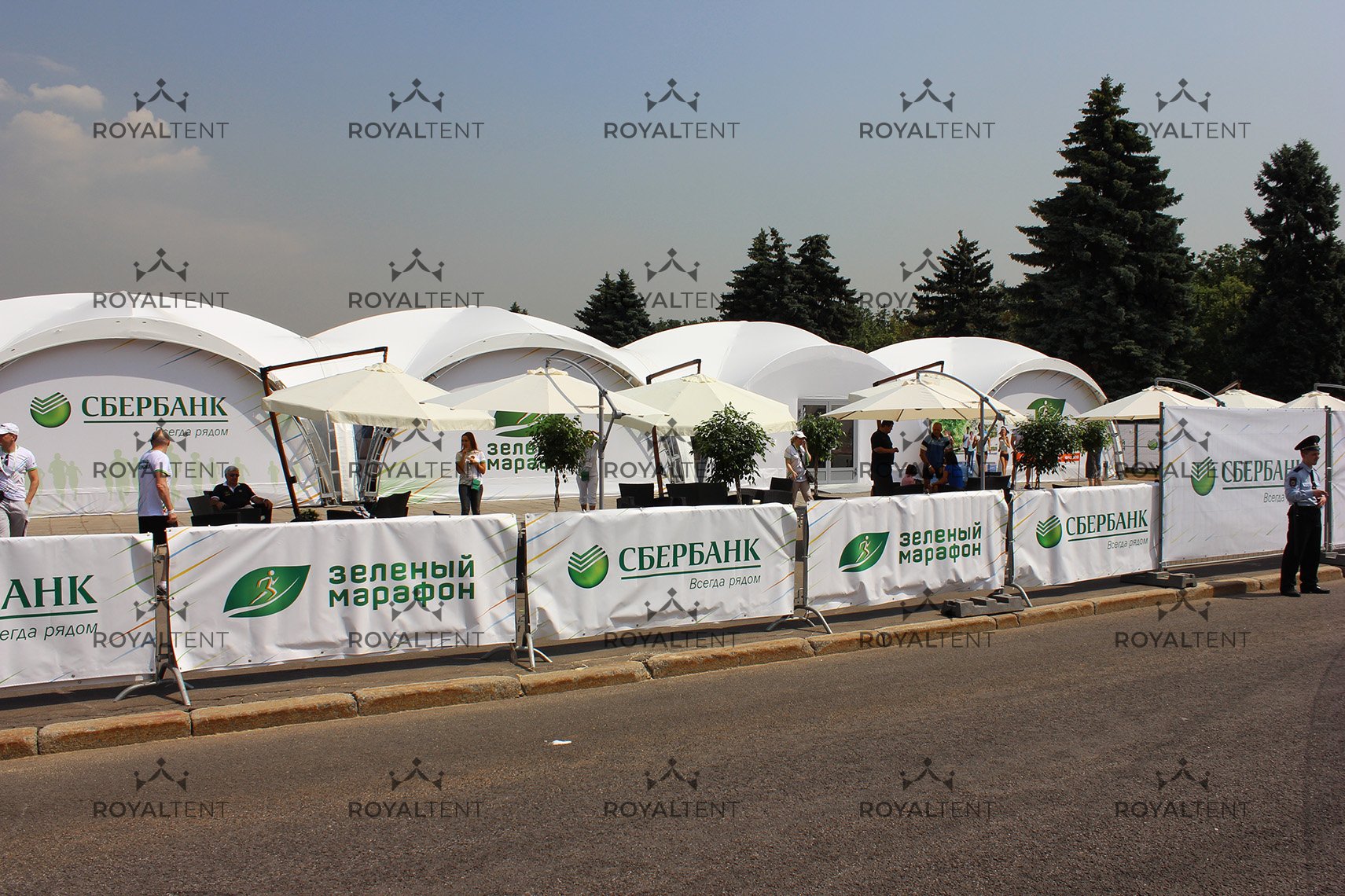 Аренда шатров для проведения национального забега «Зеленый марафон» Сбербанка