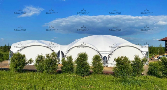Арочные шатры для парк-отеля AZIMUT